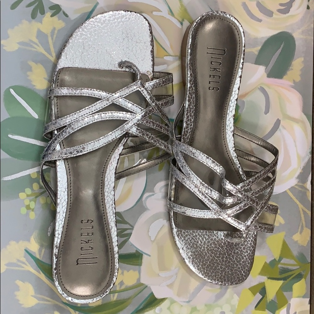 Nickels - Metallic Silver Sandals